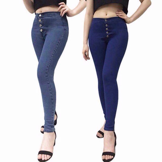 5 button high waisted jeans