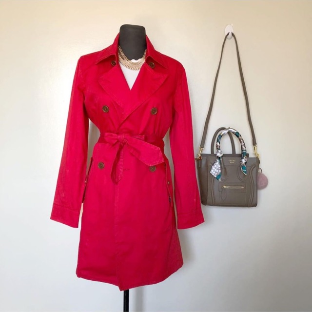 red trench coat cheap