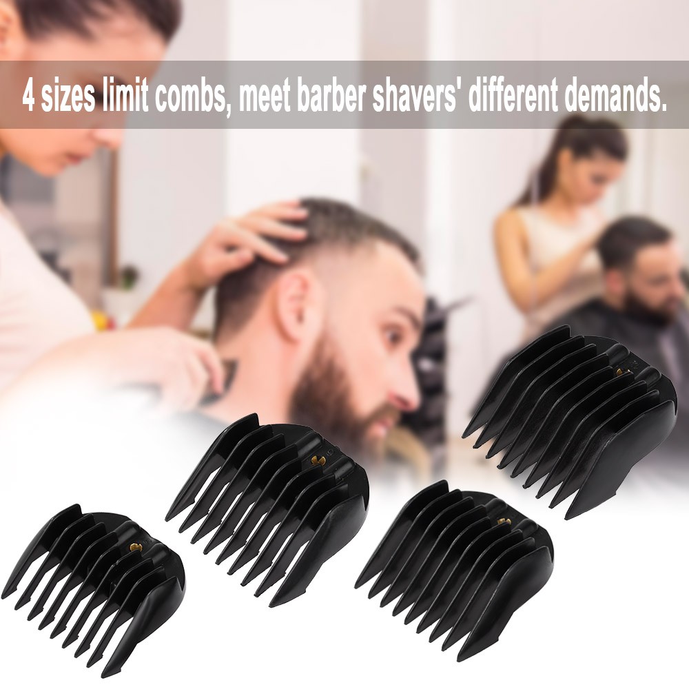 4 Sizes Hair Clipper Limit Comb Guide Attachment Set Haircut