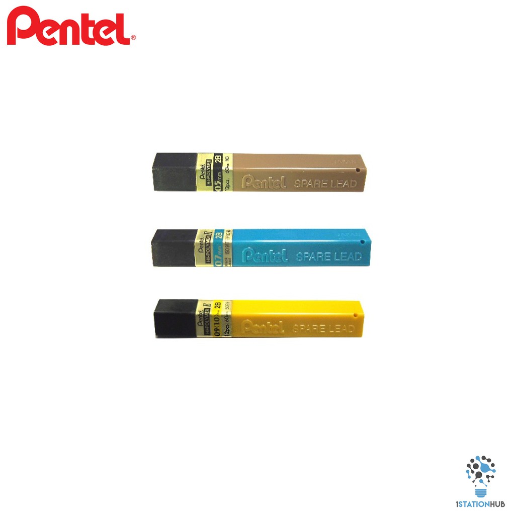 Pentel HiPolymer 2B Mechanical Pencil Lead Refill 1 Tube Shopee Philippines