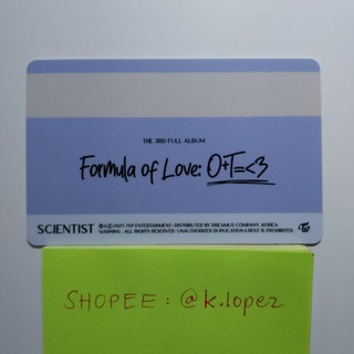 TWICE FORMULA OF LOVE SCIENTIST ID CARD [FOL][NAYEON][JEONGYEON