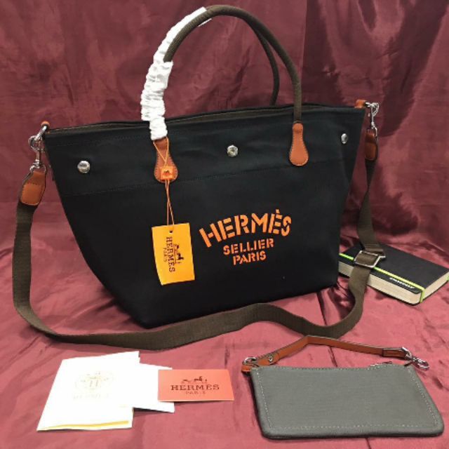 Hermes sellier paris online canvas bag