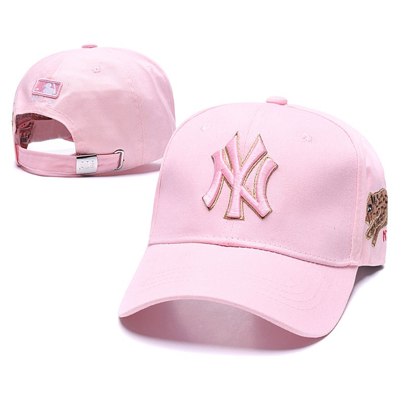 pink and black baseball cap