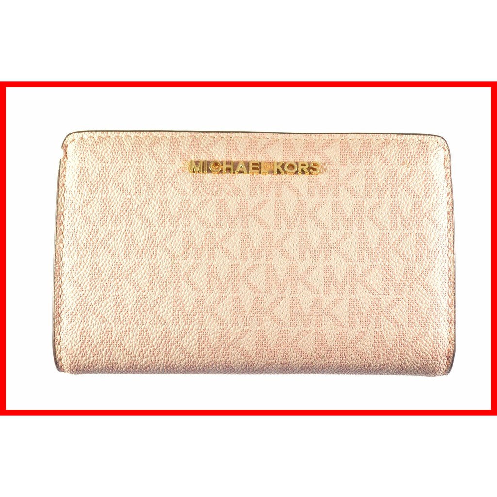 Michael Kors Wallet 100% ORIGINAL Jet Set Travel Fawn/Ballet Slim Bifold MK  Signature Wallet | Shopee Philippines