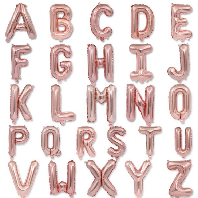 gold letter foil balloons party