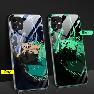 For Iphone 13 13 Pro Max One Piece Zorro Night Glow Shockproof Hard Glass Case For Iphone 12 12 Pro Max Iphone 11 7 Plus 8 Plus 6 6s 6 Plus 6s
