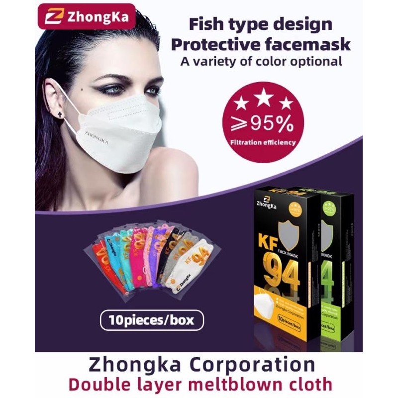 ZhongKa KF94 Mask (FDA Approved) 1 piece - made in the Philippines