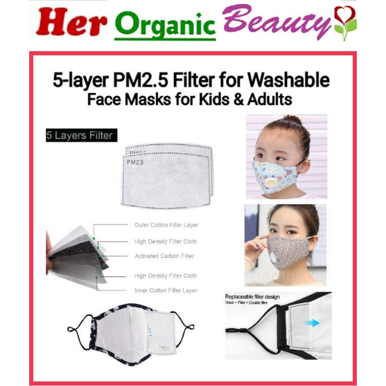 Five-layer Activated carbon PM2.5 filters Set of 20 Activated Carbon with 6 Exhaust Valves Replacement Dust，Active Carbon Filters for Mesh or Face Shield 