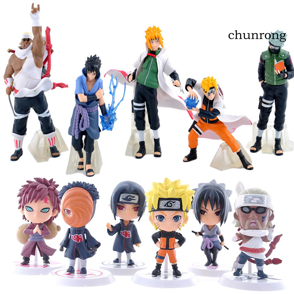 Cr Pvc Ninja Naruto Sasuke Kakashi Sakura Funko Statue Figurine Room Car Ornament Shopee Philippines