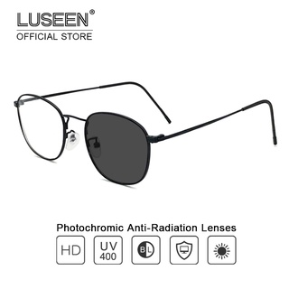 LUSEEN Anti Radiation Photochromic Eyeglasses Anti Blue Ray Computer Eyewear for Woman Man Eye Glasses