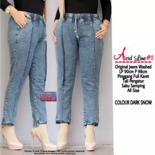 rubber waist jeans