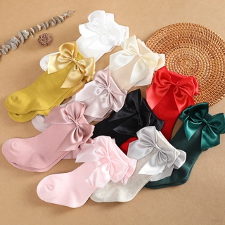 Newborn Baby Socks Girls Socks New Kids Socks Toddlers Girl Bow Socks Knee Cotton Lace Socks Children Socks  For 0-3 Y