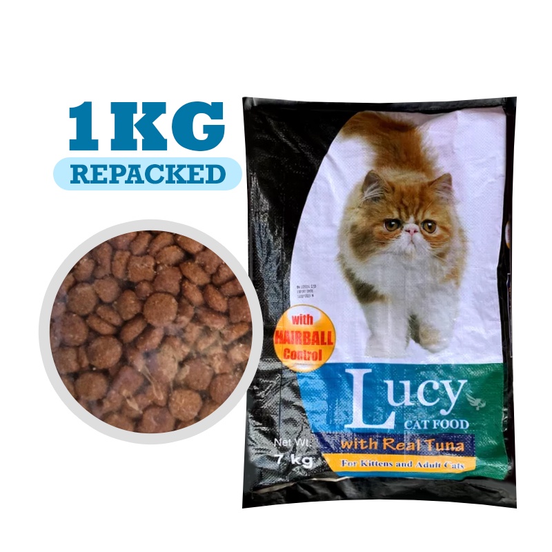 LUCY CAT FOOD FOR ALL AGES DRY (1KG) Pet Diet Paw Feline Kitty Coat