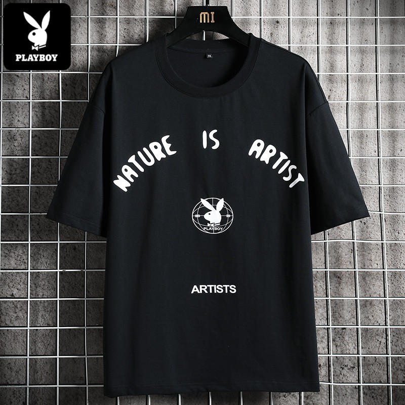 Playboy T Shirt Short Sleeved Simple And Versatile Boys Clothes Trendy Handsome Half Sleeved T Shirt Shopee Philippines - roblox playboy shirt