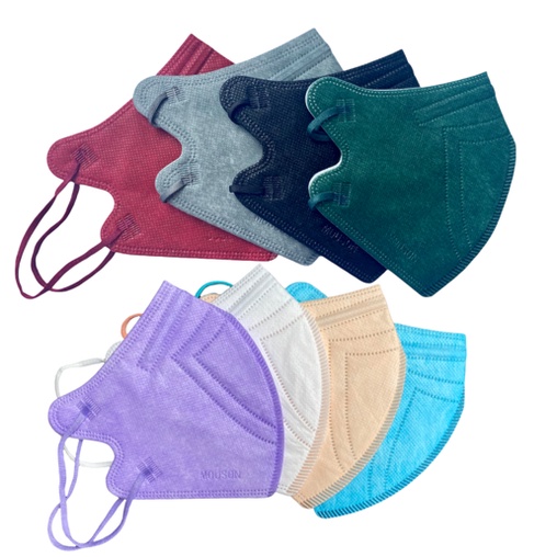 10PCS ORIGINAL 5D KN95 Face Mask 5 Layers Facemask COLORED MOUSON BLACK