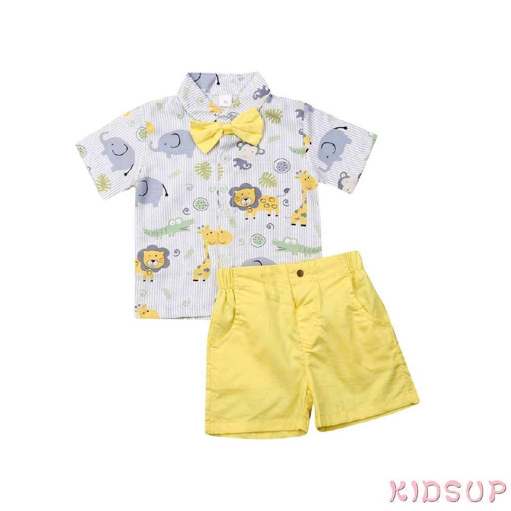 B-BKinder Baby Boy Sommer Anzug Hochzeit Bowtie Gentleman
