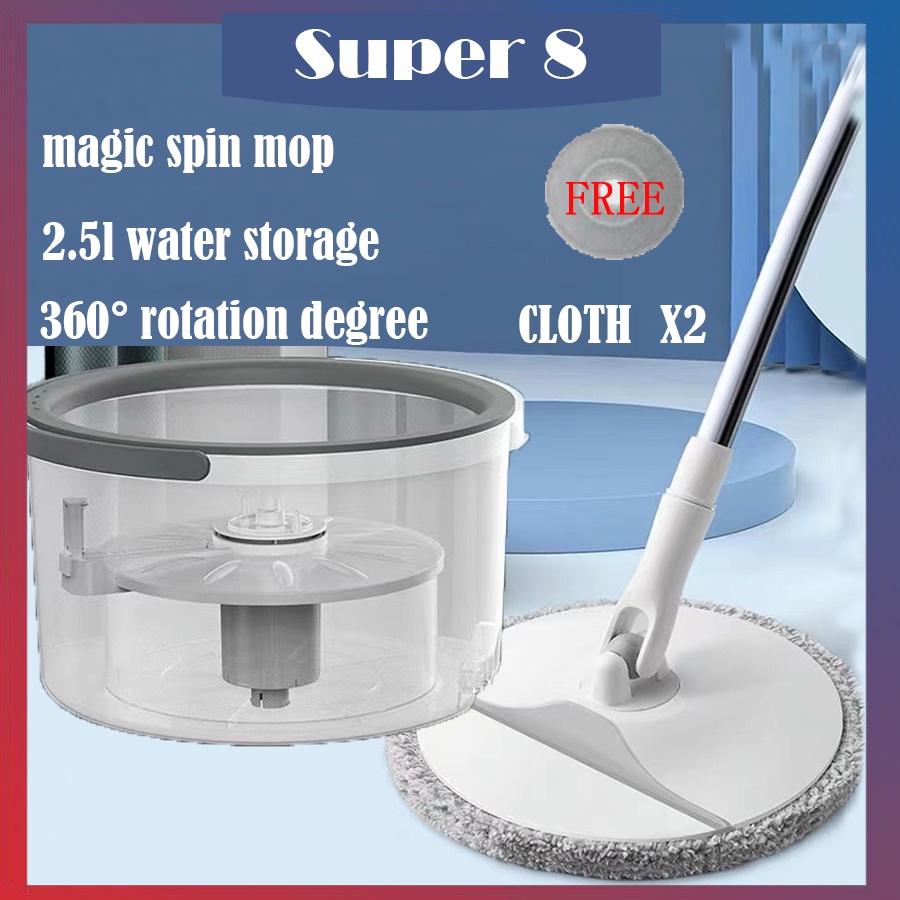 Magic Spin Mop With Spinner and Squeezer Mop For Floor Bucket Tornado