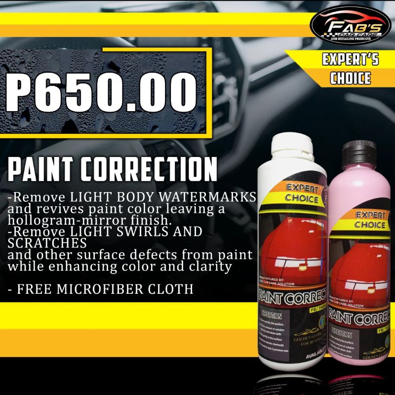 FABS Car Care Paint Correction ( FOR MINOR SCRATCHES AND SWIRLS