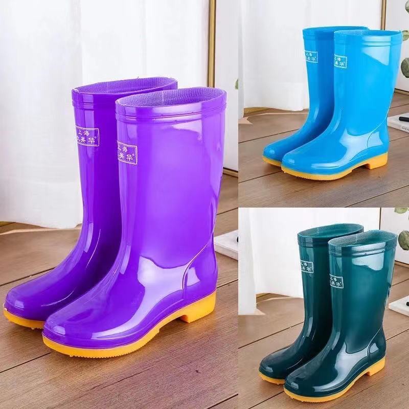 High Cut Rain Boots (Bota) For Ladies Rain shoes women's high barrel