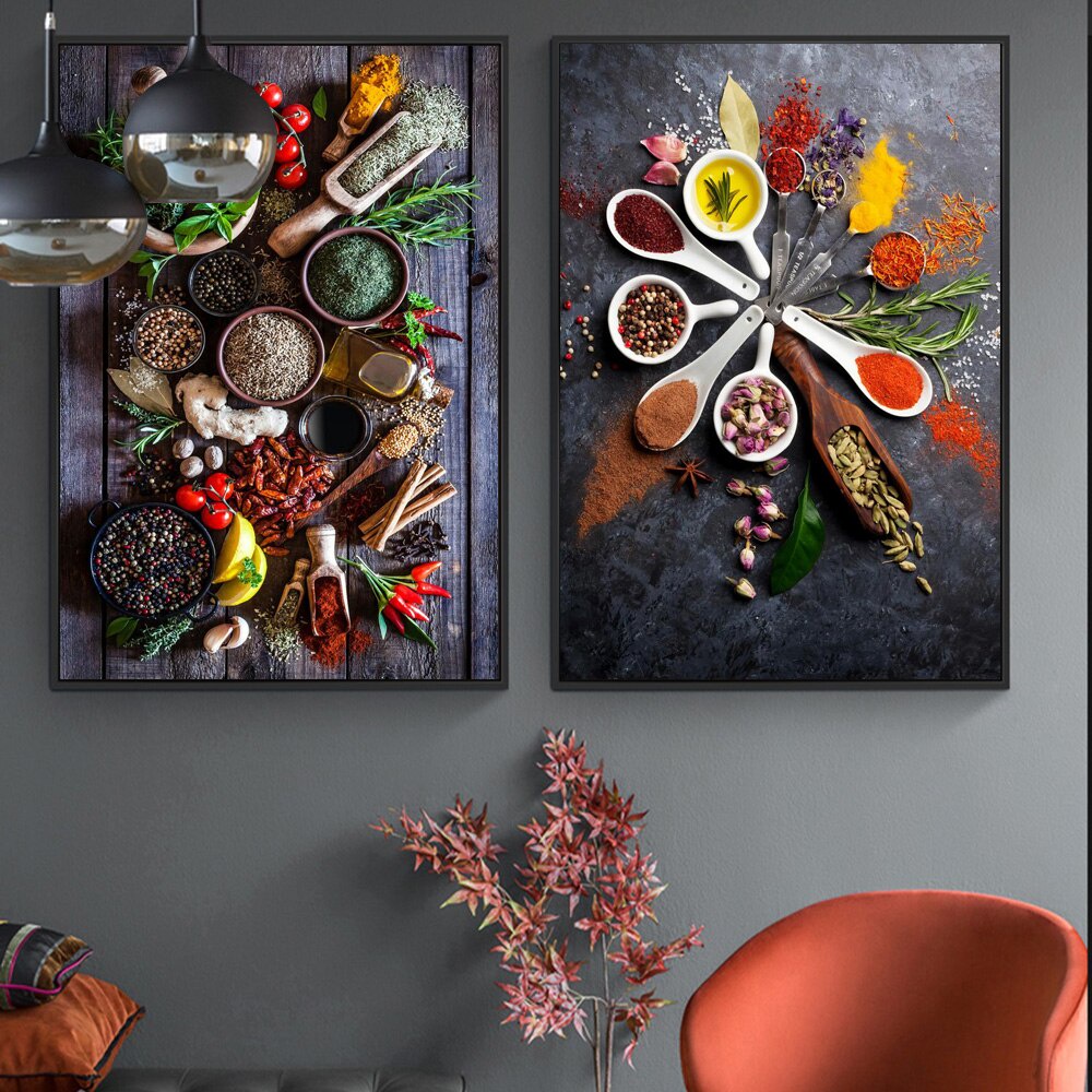 Kitchen Wall Art Pictures Spice Herb Cooker Posters And Prints Nordic Home Decor Canvas Painting