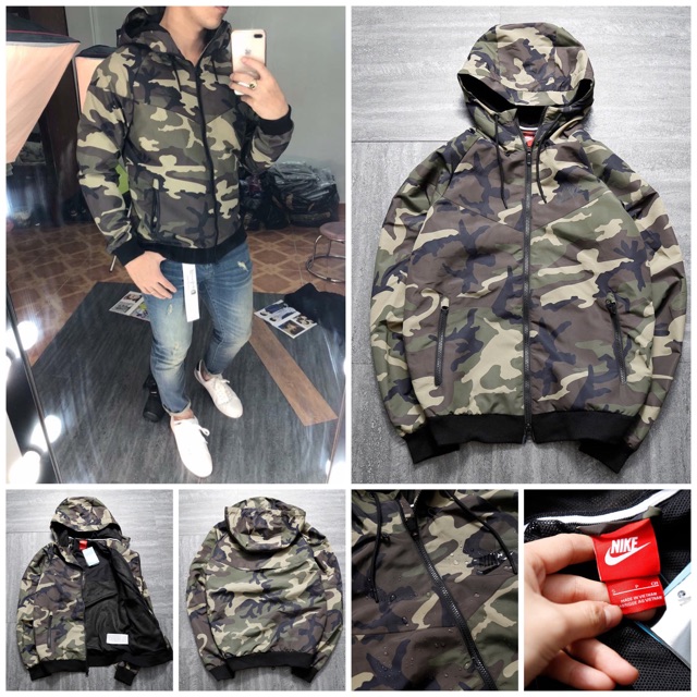 nike windrunner jacket camo