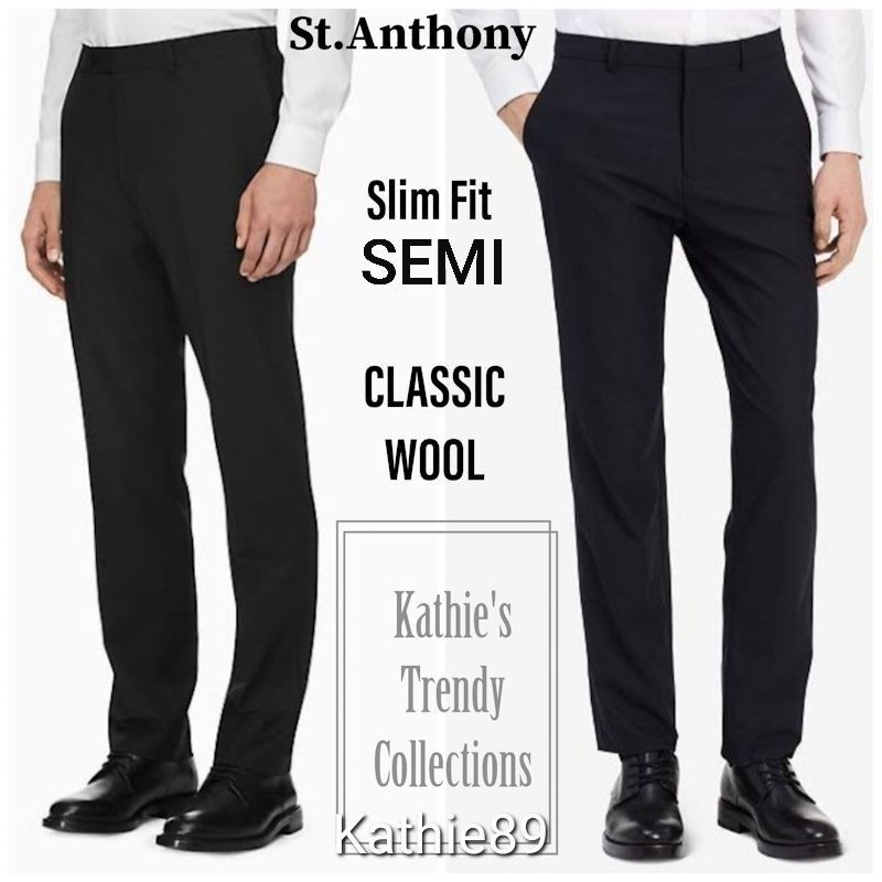 slim fit slacks