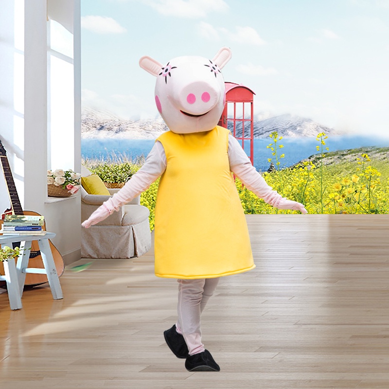 Peppa Pig Family Anime Mascot Cosplay Costume for Adult Halloween Christmas Easter Carnival Birthday