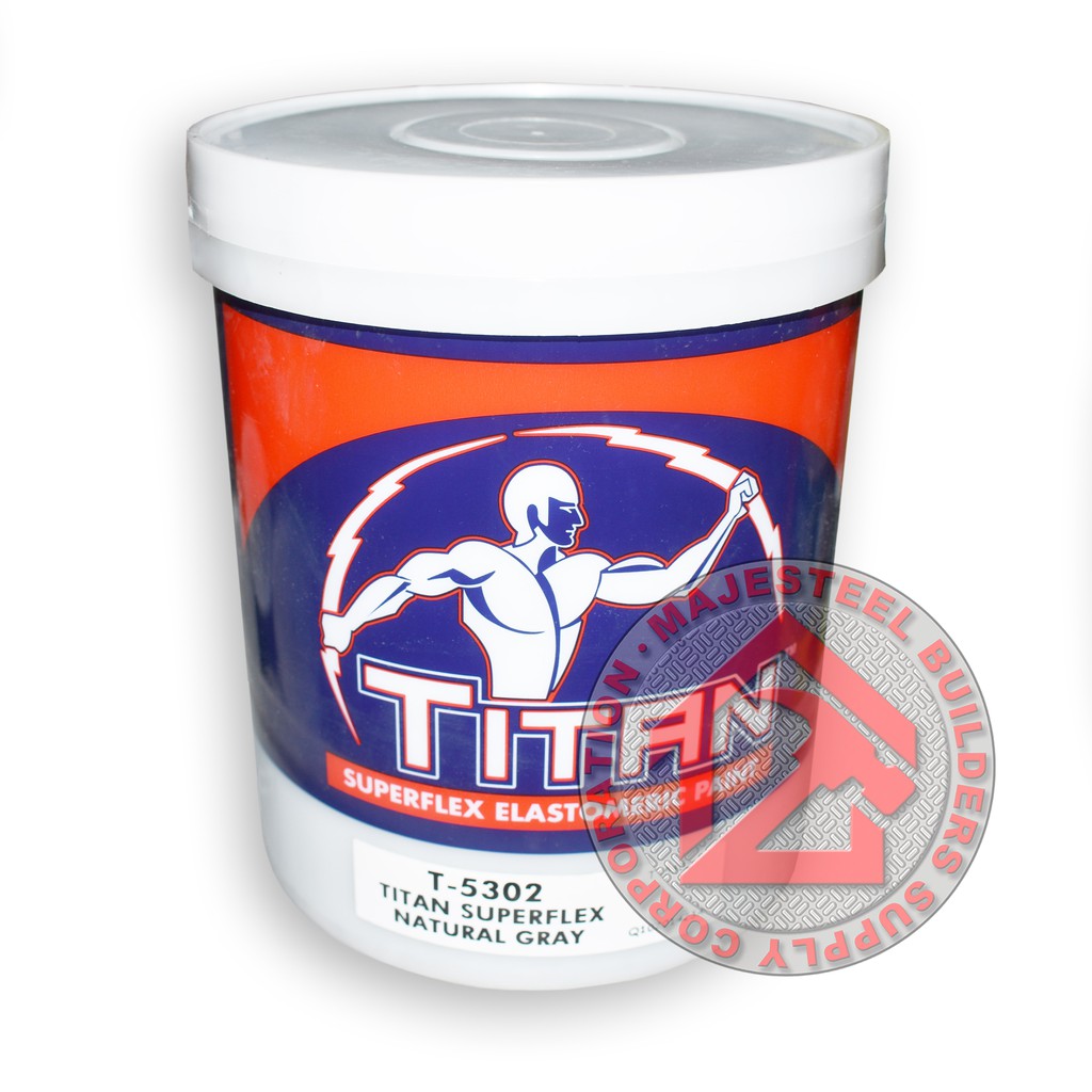TITAN Superflex Elastomeric Paint T5302 Natural Gray 4 Liters (MAJESTEEL) Shopee Philippines