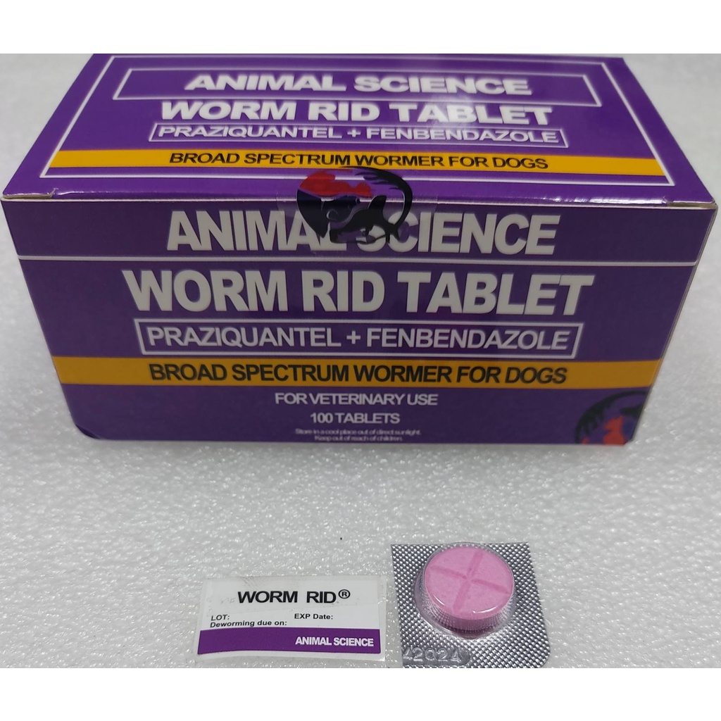 ANIMAL SCIENCE WORM RID BROAD SPECTRUM TABLET DEWORMER SOLD PER PC
