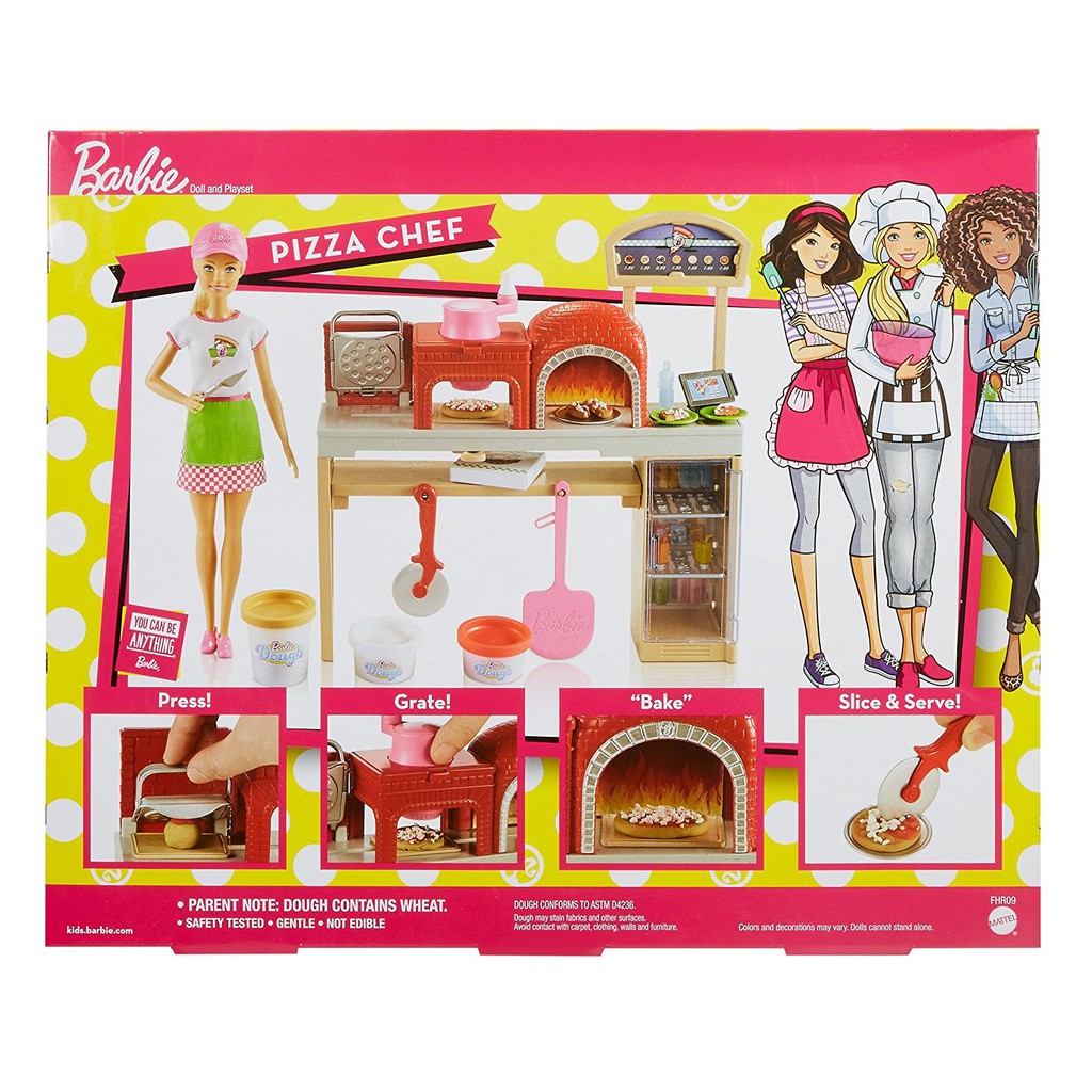 barbie pizza chef playset