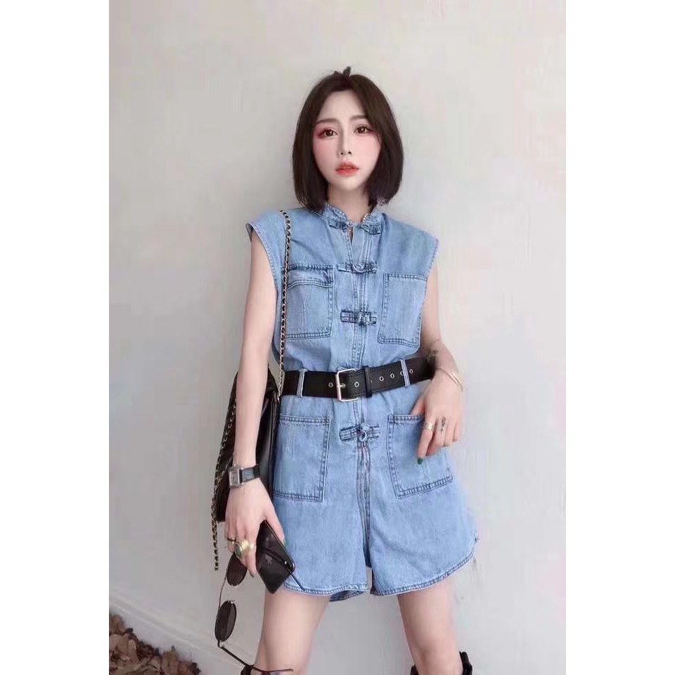 retro denim jumpsuit