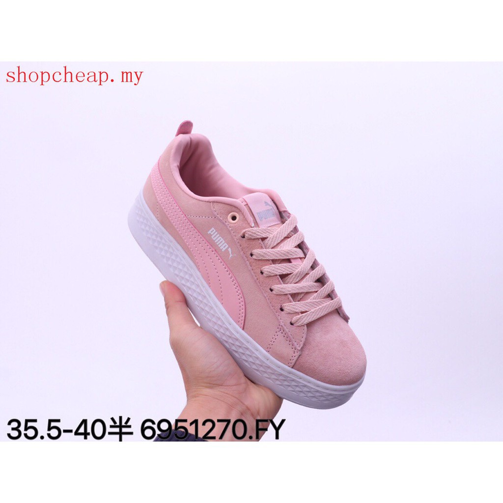 puma smash platform pink