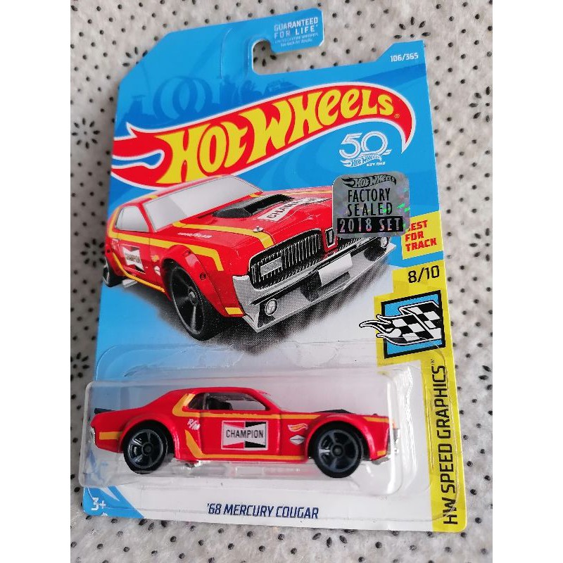 HOT WHEELS 2018 HW SPEED GRAPHICS '68 MERCURY COUGAR RED FACTORY SEALED 