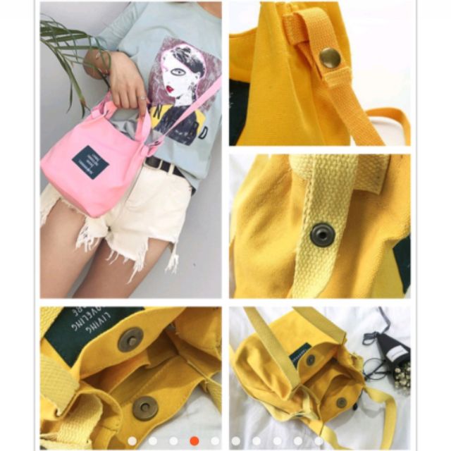 korean canvas shoulder bag