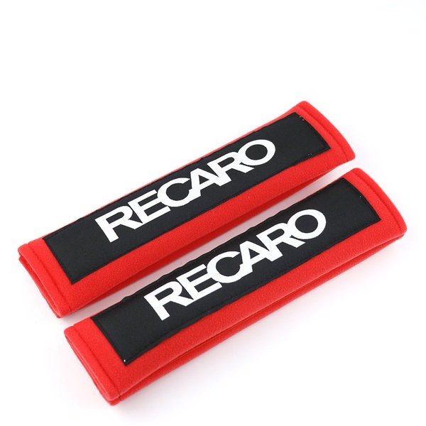 Red Recaro Seat Belt Covers Velcromag