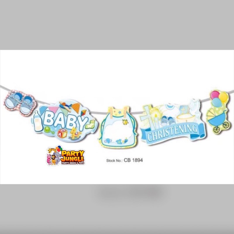 Baby Boy Christening Banner CB1894 Shopee Philippines