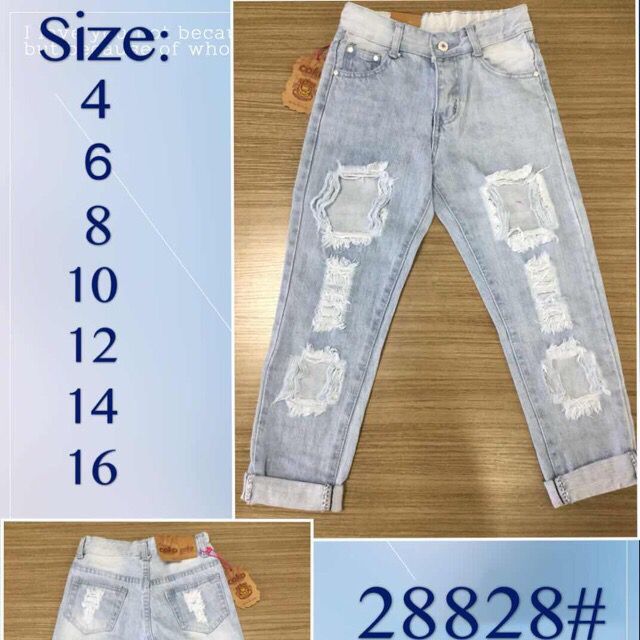 size 4 ripped jeans