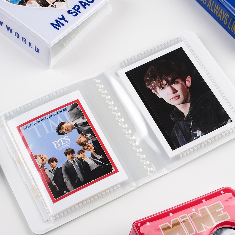 36 Pockets Holds Mini Photo Album for Lomo Card Photocard Fuji Instax Name Card 7s 8 25 50s Mini Ph #4