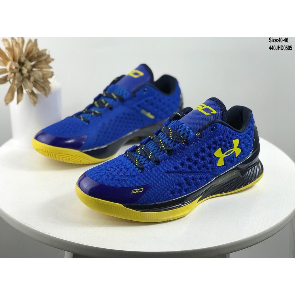 blue and black under armour shoes