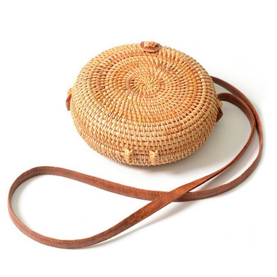 Rattan Sling Bag Straw Bag Authentic Bali Rattan Beach Bag Shopee