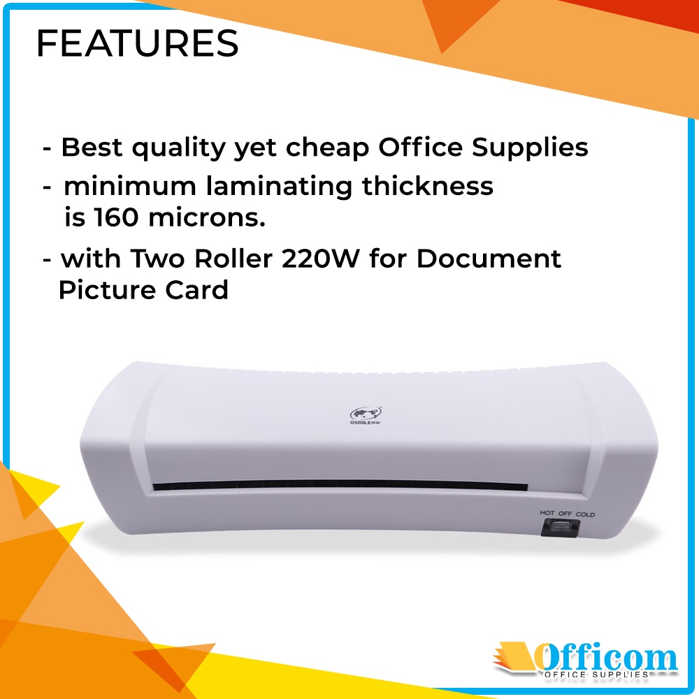 SL200 A4 Laminator Hot and Cold Laminating Machine Two Roller 220W for  Document Picture Card | Shopee Philippines