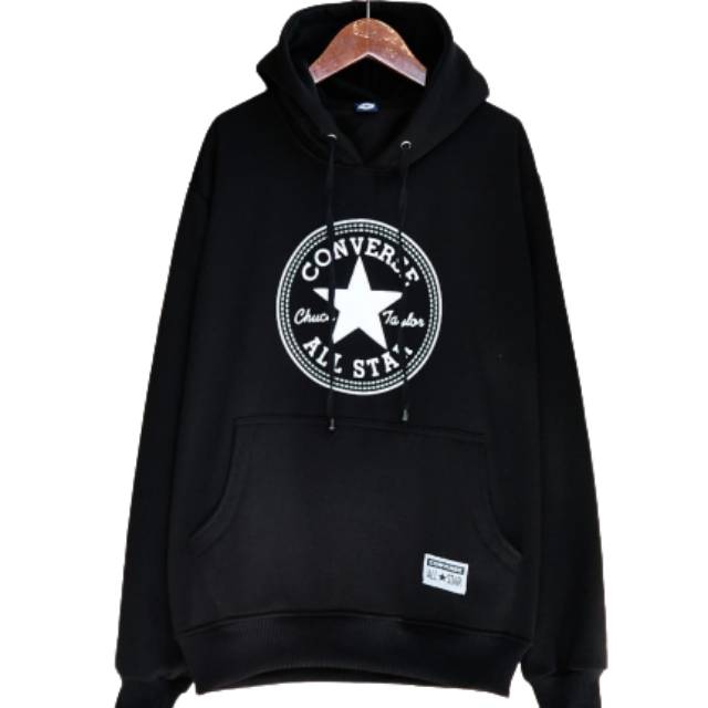 converse black hoodie