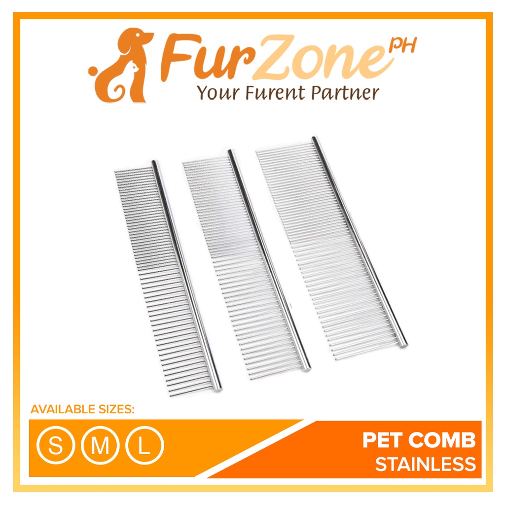 STAINLESS STEEL METAL DOUBLE TEETH PET COMB FOR DOGS AND CATS | Shopee  Philippines