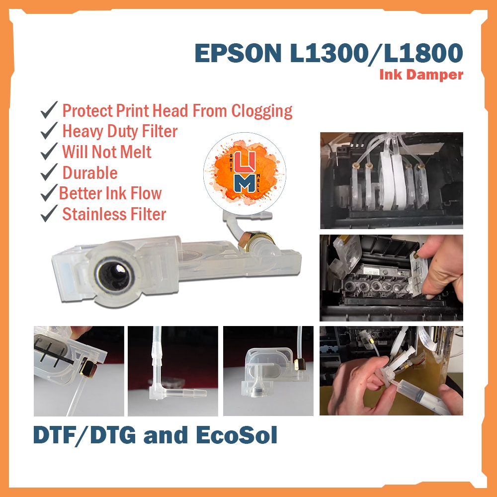 Premium Eco Solvent And Dtf Ink Damper Compatible Epson L1300 L1800 Shopee Philippines 4811