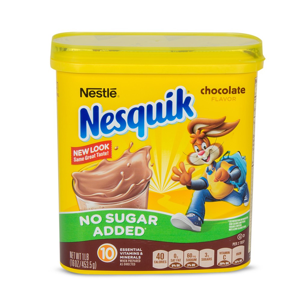 Nesquik Chocolate No Sugar Added Powder Drink 453.5g | Shopee Philippines