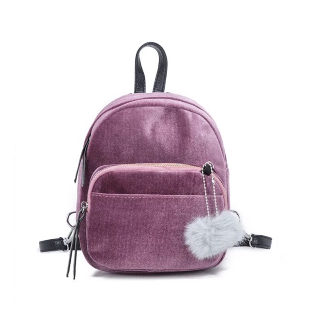 velvet mini backpack