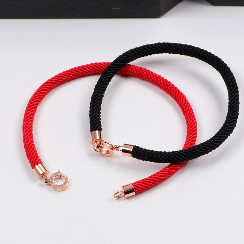 Bulgari Red Rope Black Rope Bracelet 18 