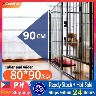 Adjustable Dog Cage Dog Fences Dog Playpen Size 80x90cm x 6 pcs Dog Kennel Pet Fence Pet Cage