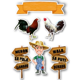 Sabong Theme Cake Topper Set Shopee Philippines