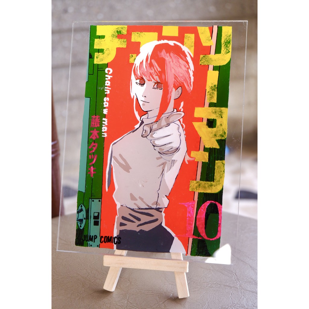 MAKIMA, CHAINSAW MAN ACRYLIC GLASS PAINTING | Shopee Philippines